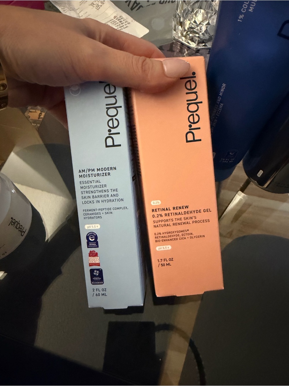 Prequel Skincare 4 Pc Full Size Bundle Retinal Renew Glycolic MSRP $113